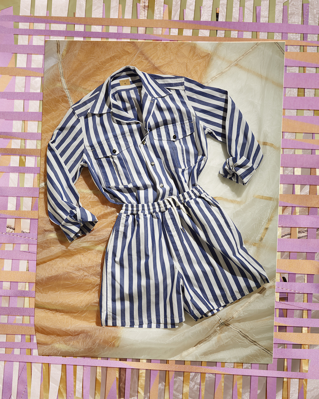 2 pocket slevedge brolly stripe playsuit