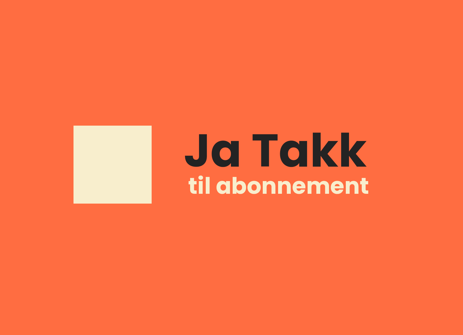 JA TAKK Til Nok Et Abonnement NXT Oslo