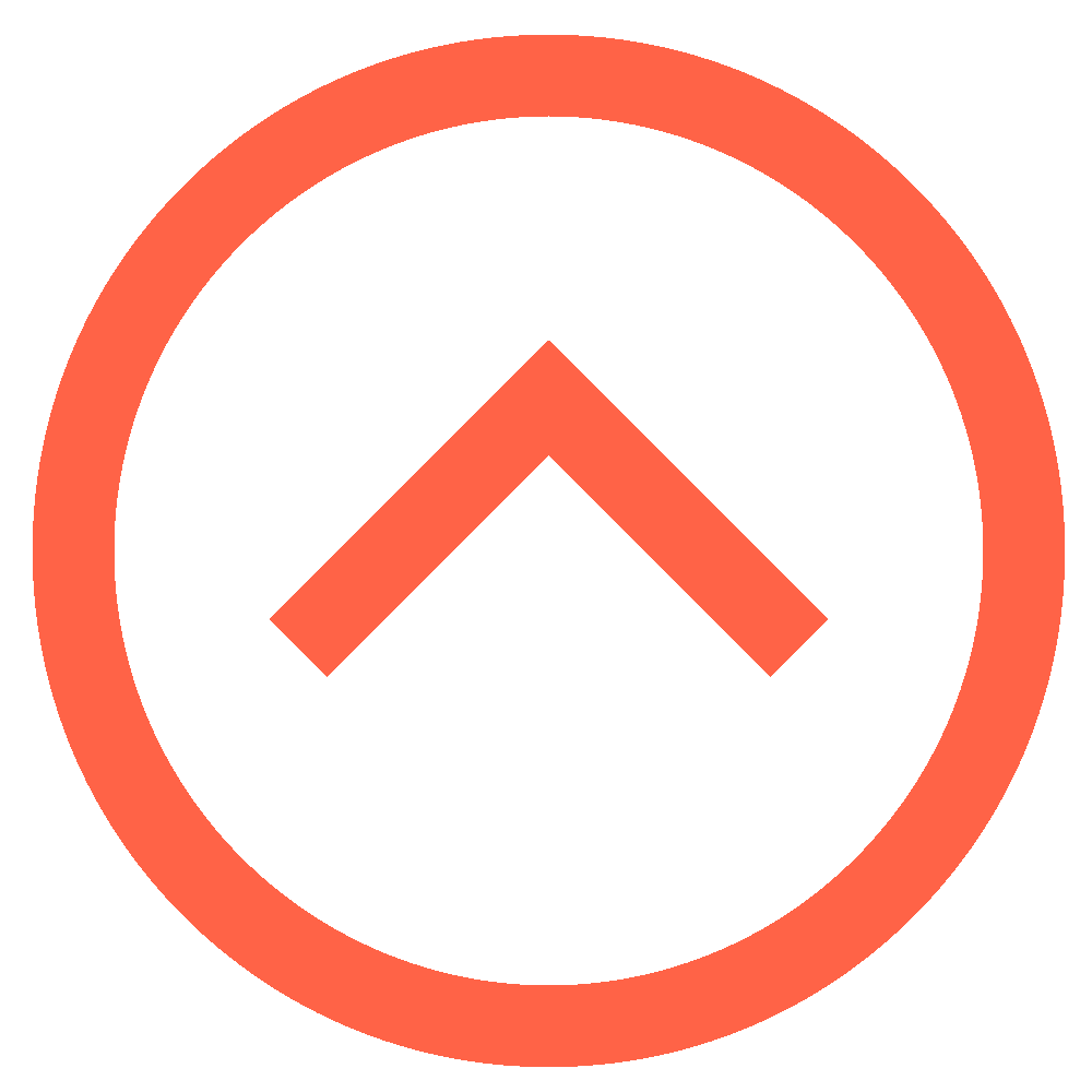 Icon cercle et triangle vers le haut rouge