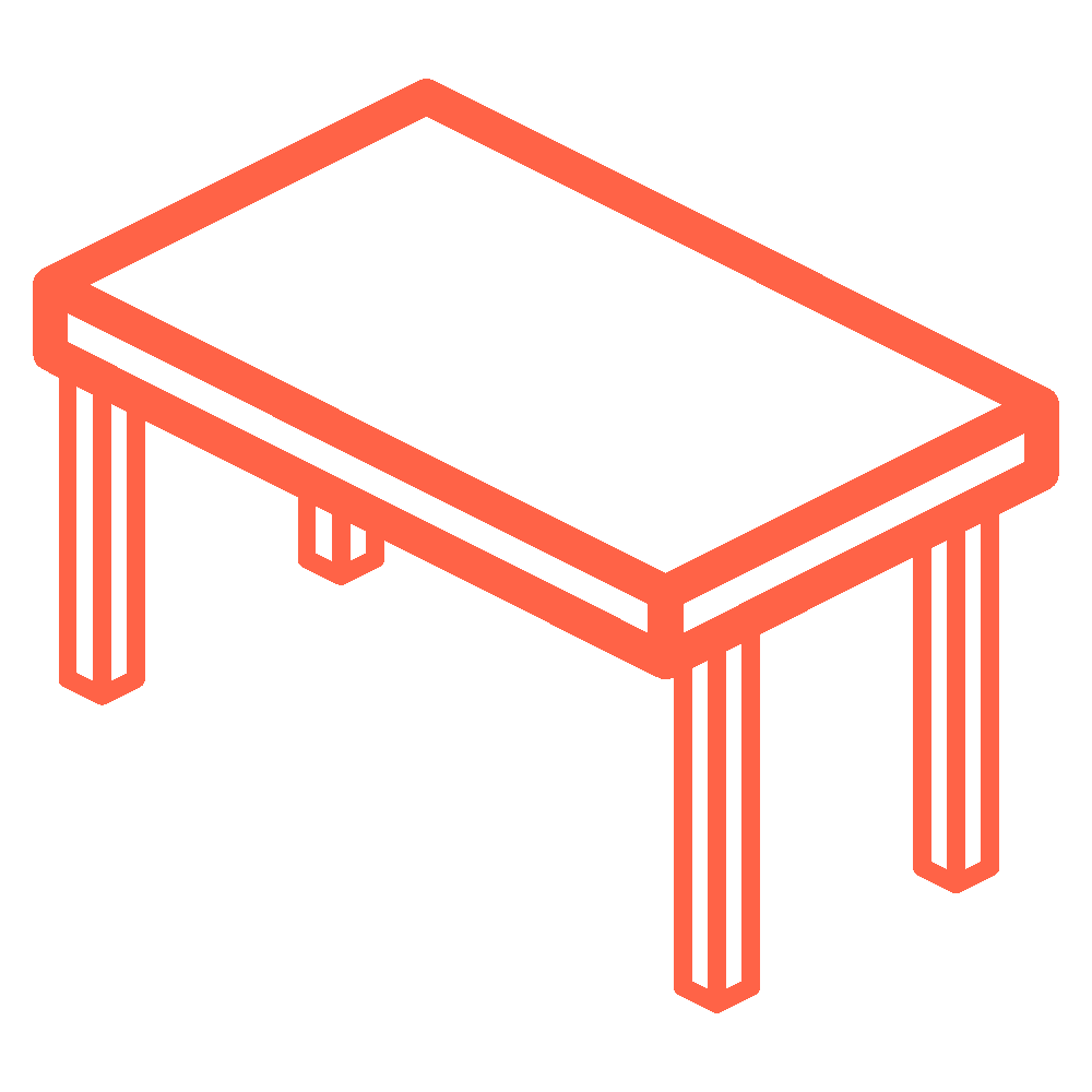 Icon de table rouge