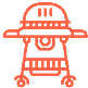 Icon de bbq rouge