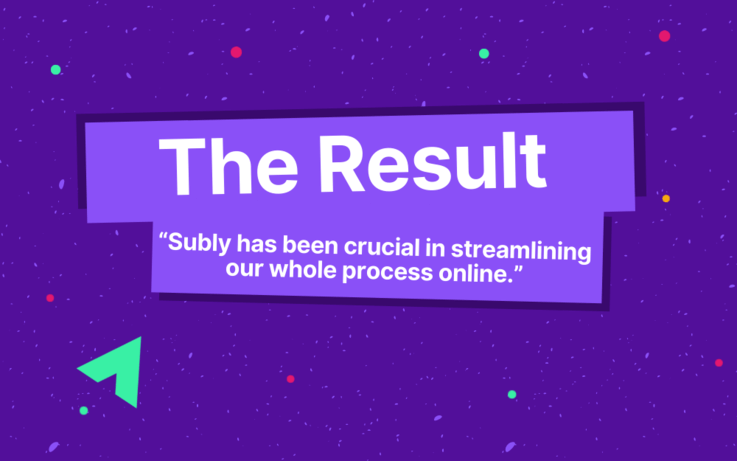 text, The Result, Subly has been crucial in streamlining our whole process online