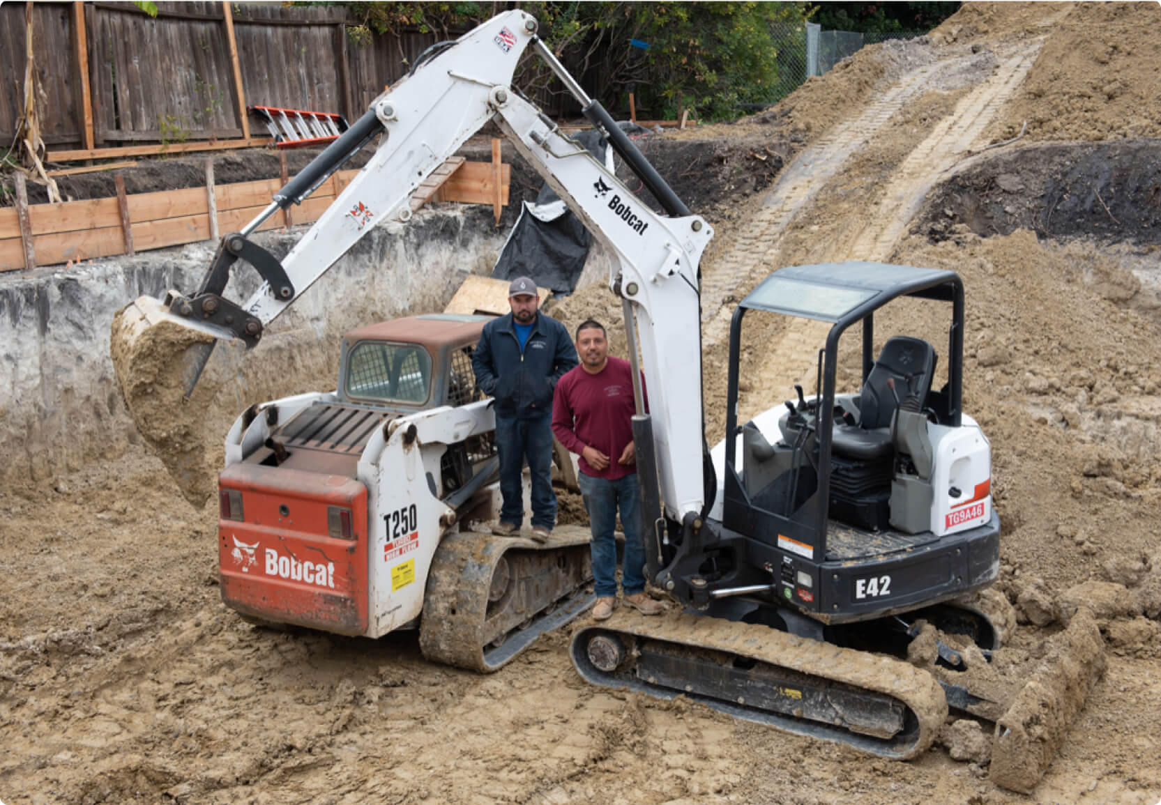 Angel’s Excavation & Construction workers while excavating the ground.