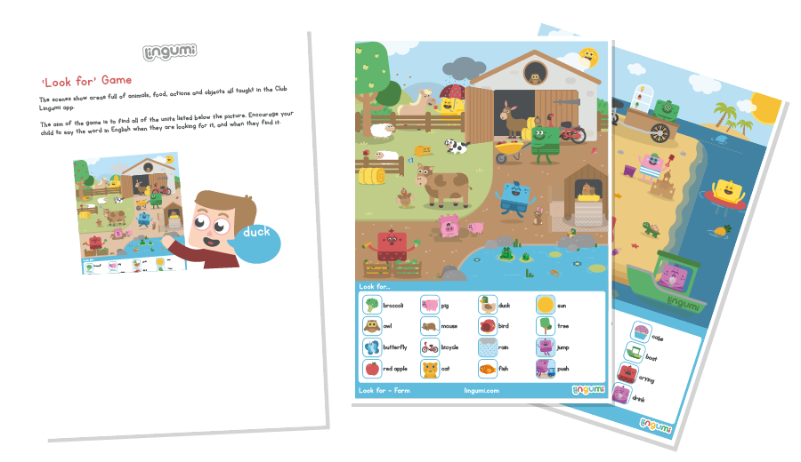 找一找遊戲 幼兒英語學習教材