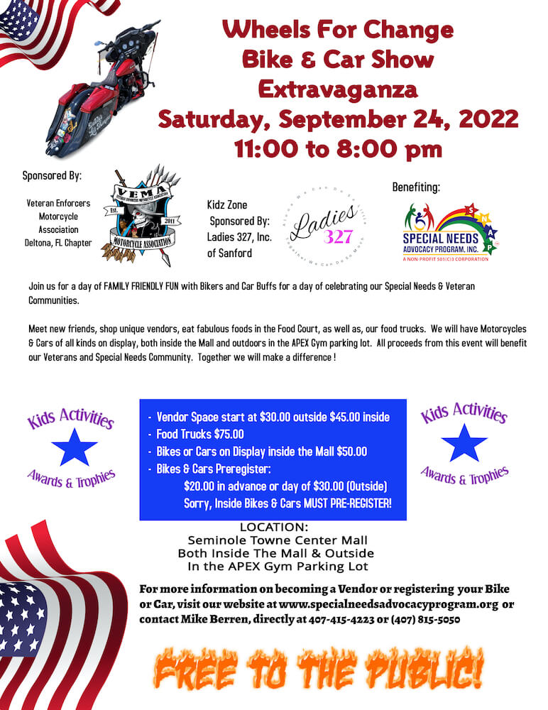 Wheels for Change event poster