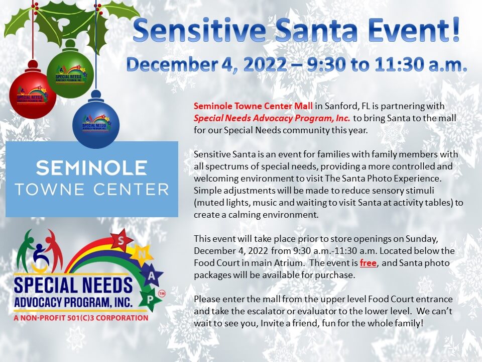 Sensitive Santa Event poster