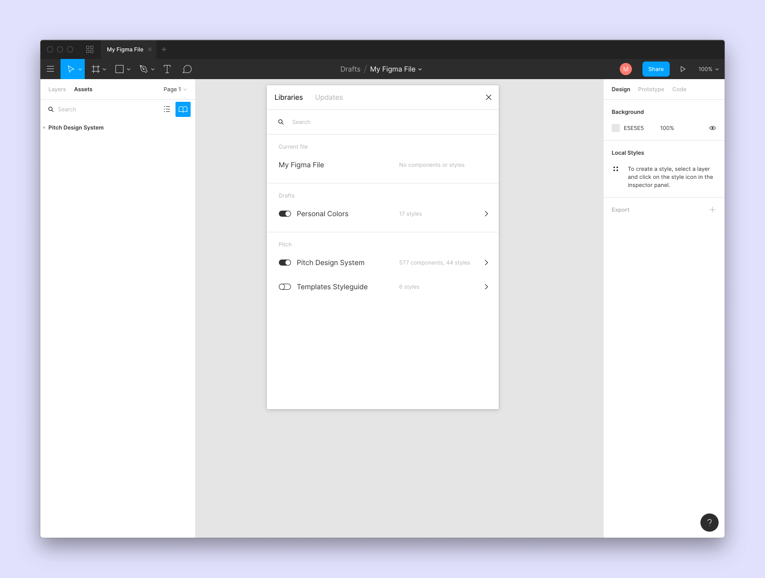 Figma sharing library