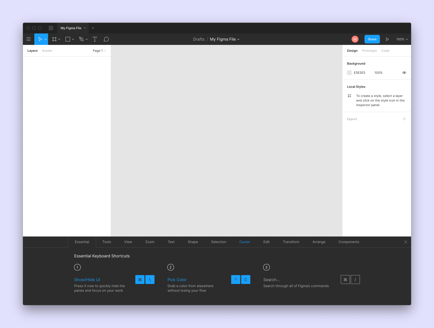 Figma keyboard shortcuts