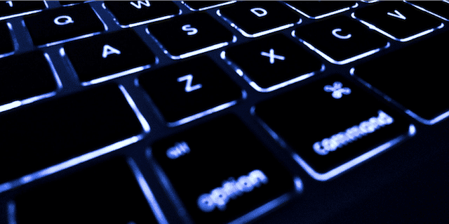 keyboard with led lights up close