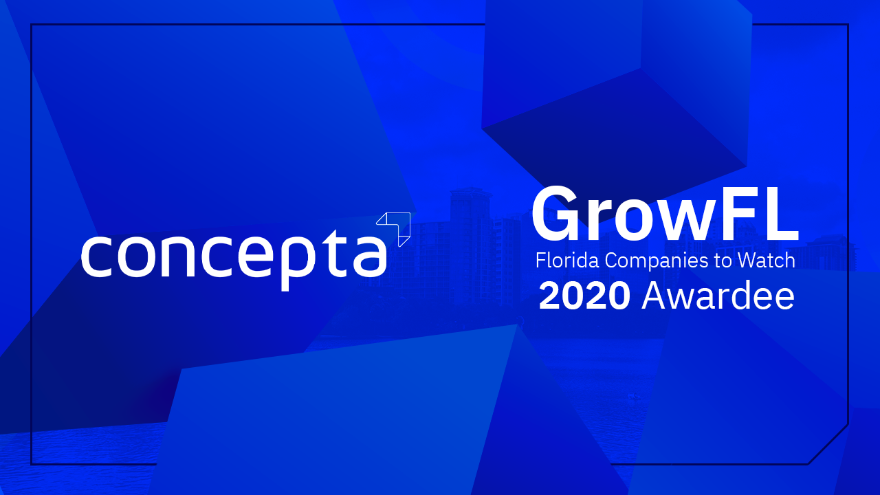 concepta logo beside the grow florida logo