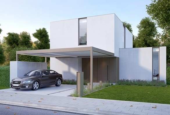 Pergola Algarve Canvas med fast tak