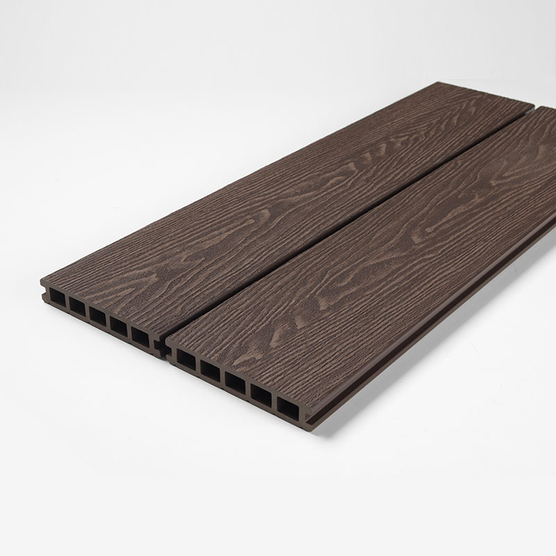 Dark Brown Woodgrain Composite Decking Kit 3.6m Boards