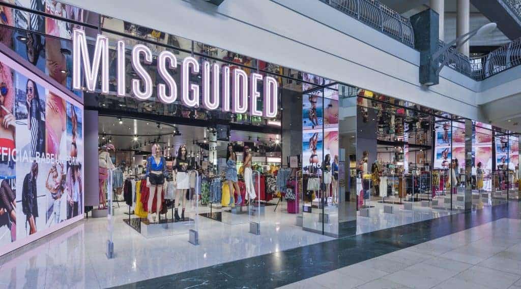 Retail experience design: Missguided retail store. Bluewater, Kent