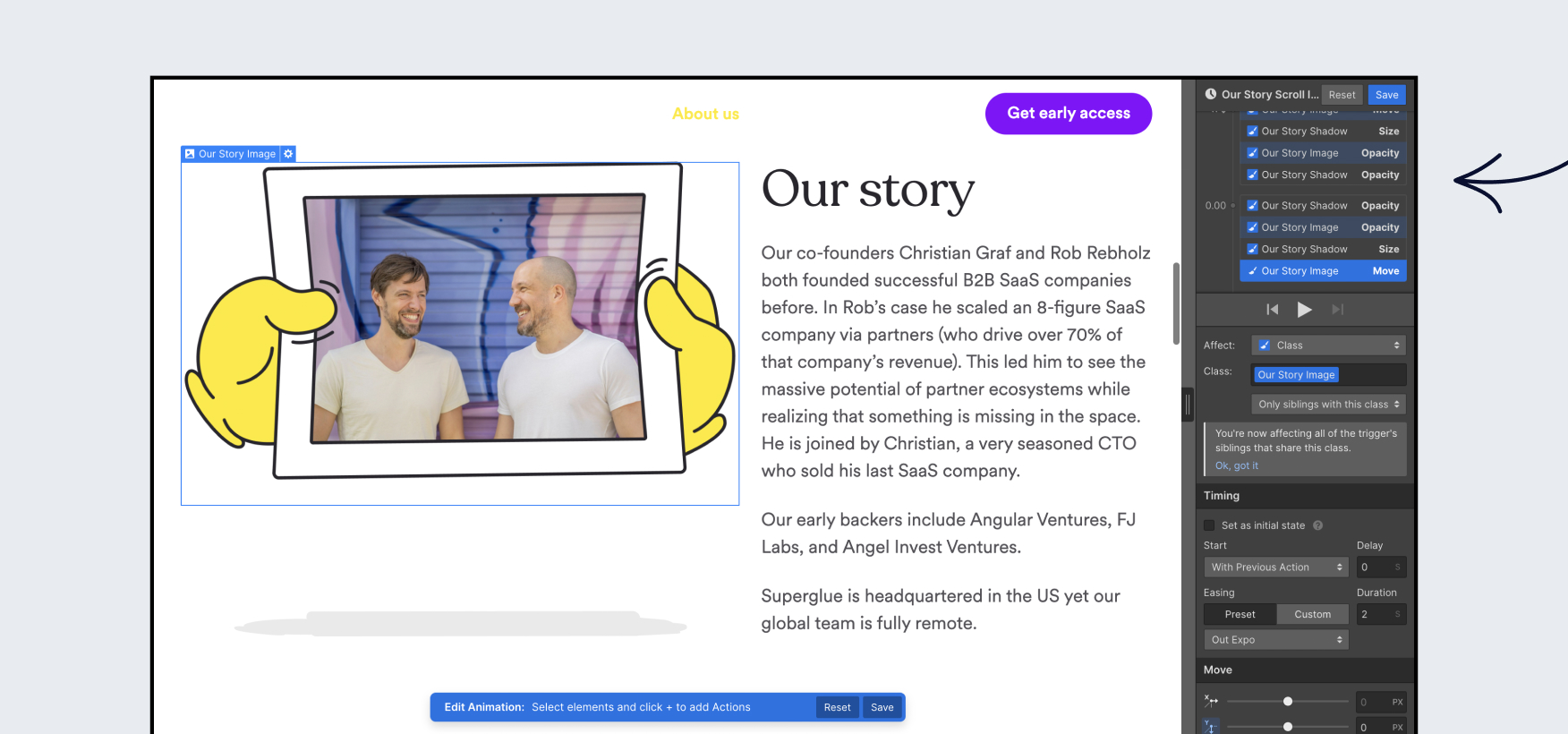 showing you how to add interactions in webflow