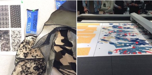 Photo 1; Stoll automated 3D knitted uppers © Anne Prahl Photo 2; Microfactory for Sports, sublimation printing © Anne Prahl