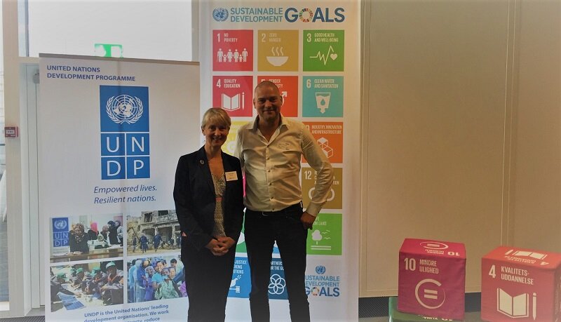 From left; Director UNDP Nordic Office, Camilla Brückner and CCO Alex Ingildsen LTP Group