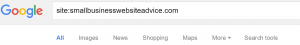 how to check your website page titles using site: