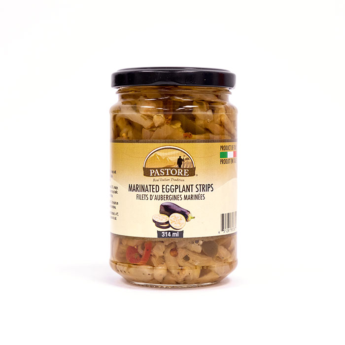 Pastore Marinated Eggplant Strips Tutto Gourmet Foods Inc.