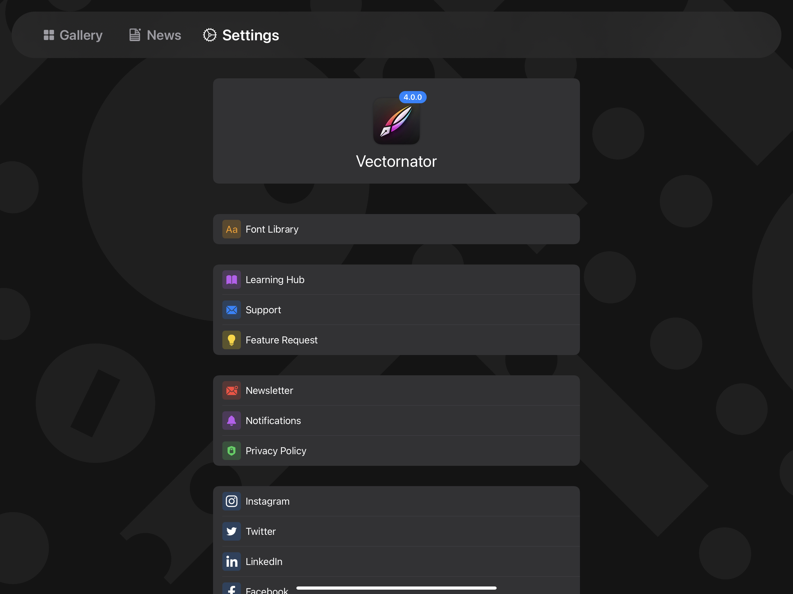 general settings