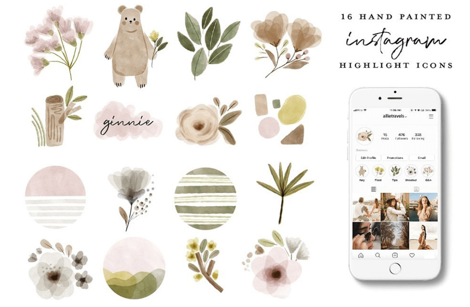 16 watercolor clipart