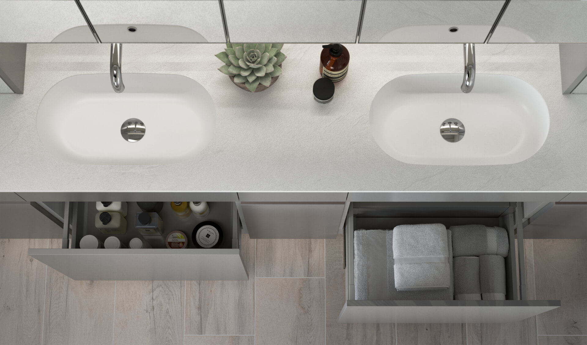 Contemporary Fitted Bathroom Furniture fitted by MB Kitchens & Bathrooms