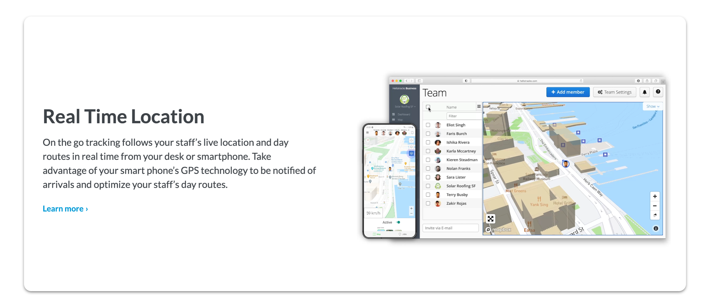 Hellotracks app screenshot