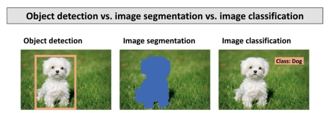 Classification vs detection vs segmentation in AI techniques