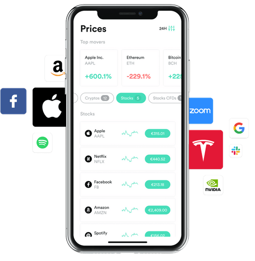 Change Invest app screenshot with stock CFDs