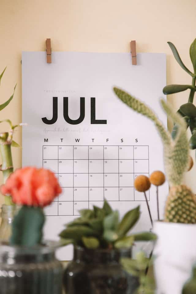 july calendar
