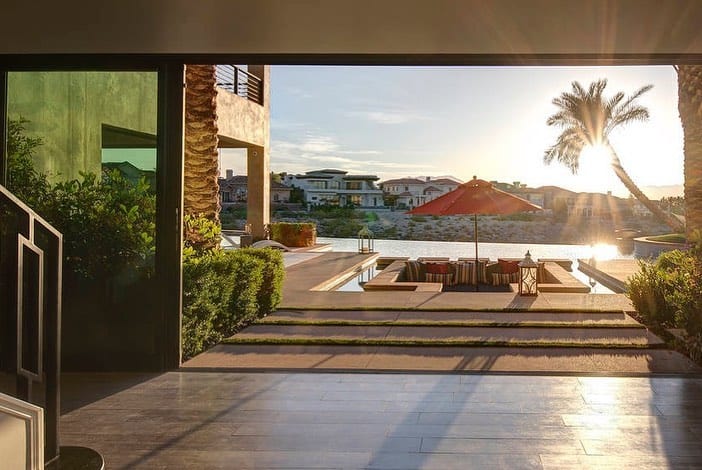 las vegas home with waterfront view