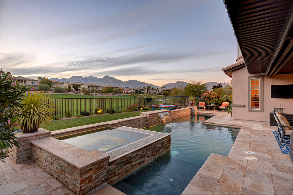 las vegas luxury home exterior outdoor pool