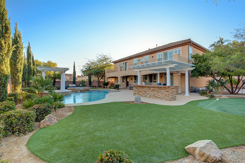 luxury home upgrade at Las Vegas home backyard