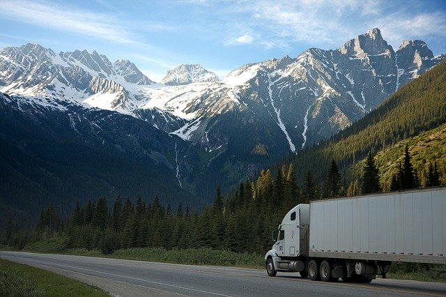 moving truck on highway