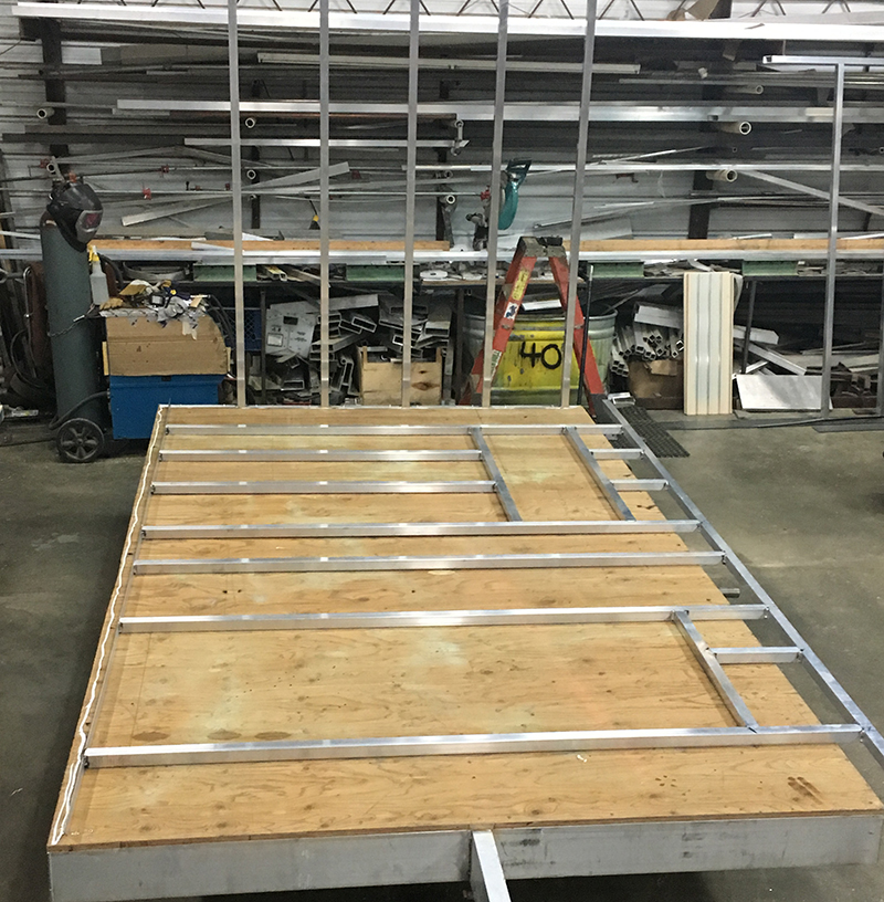 Build process of mobile sauna unit