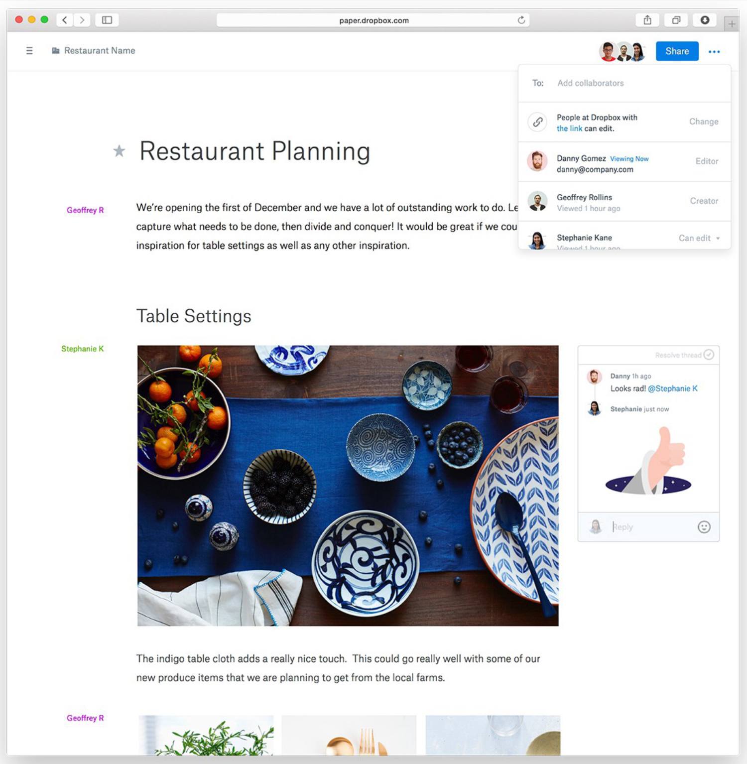 Dropbox Paper