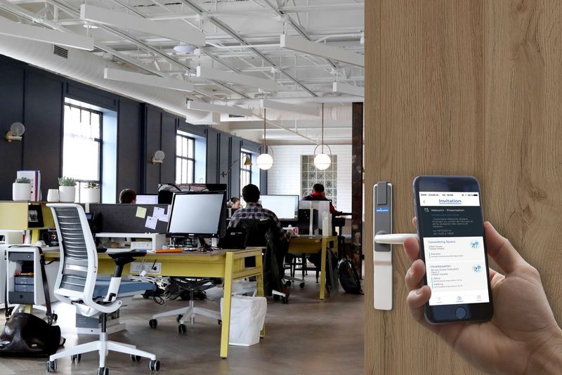 Solution de sécurisation de bureaux partagés, serrure connectée