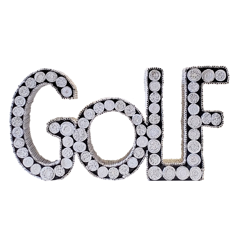 Golf Sign - White Figure