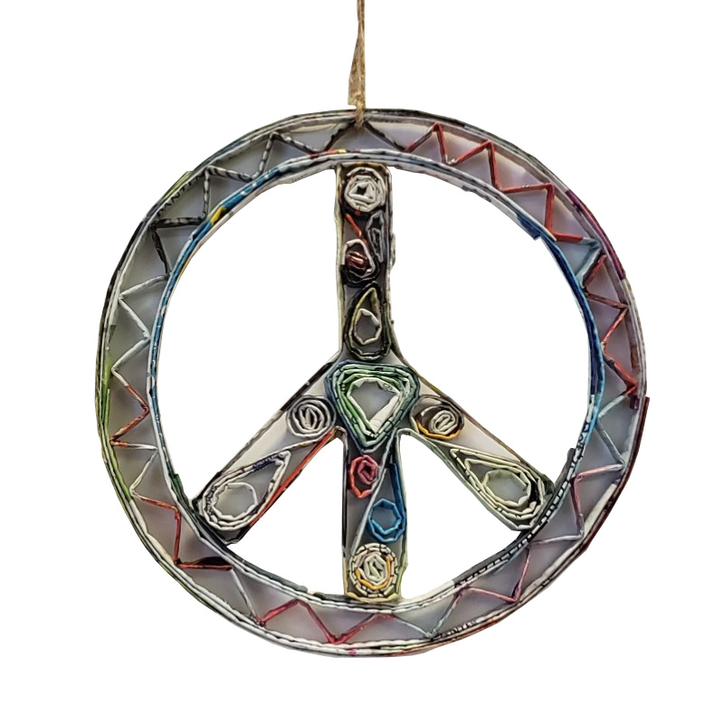 Peace Sign Ornament - Large