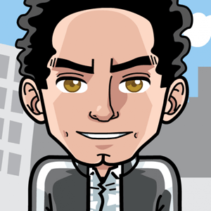 Avatar: Shows a team member in comic style