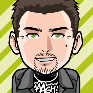 Avatar: Shows a team member in comic style