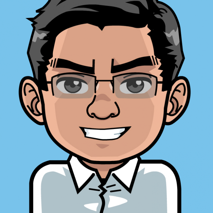Avatar: Shows a team member in comic style