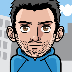 Avatar: Shows a team member in comic style