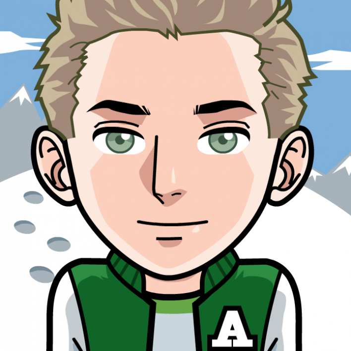 Avatar: Shows a team member in comic style