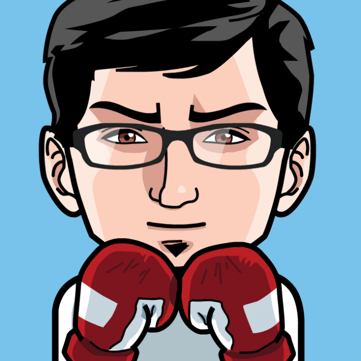 Avatar: Shows a team member in comic style