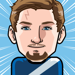Avatar: Shows a team member in comic style