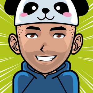 Avatar: Shows a team member in comic style