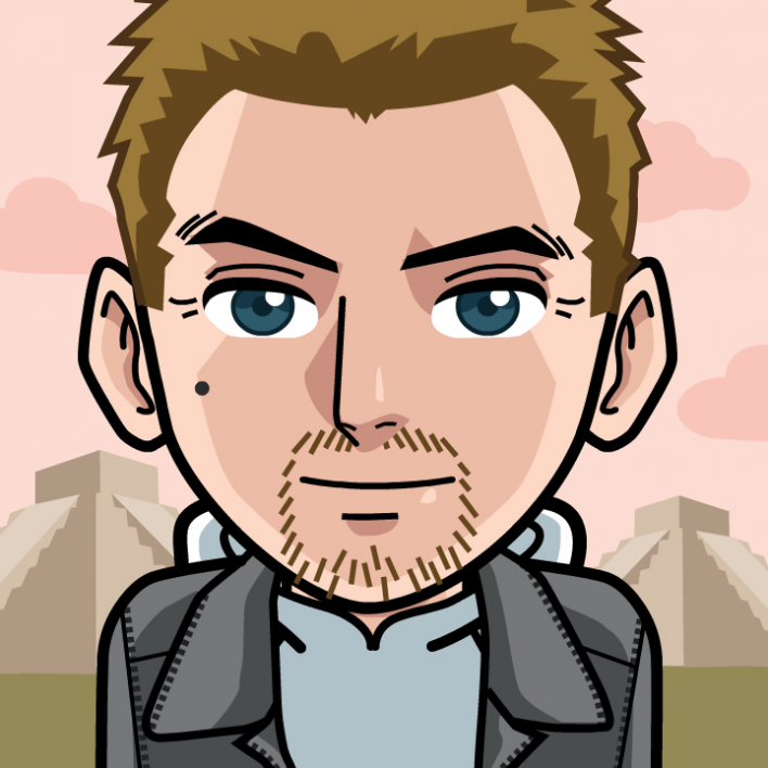 Avatar: Shows a team member in comic style