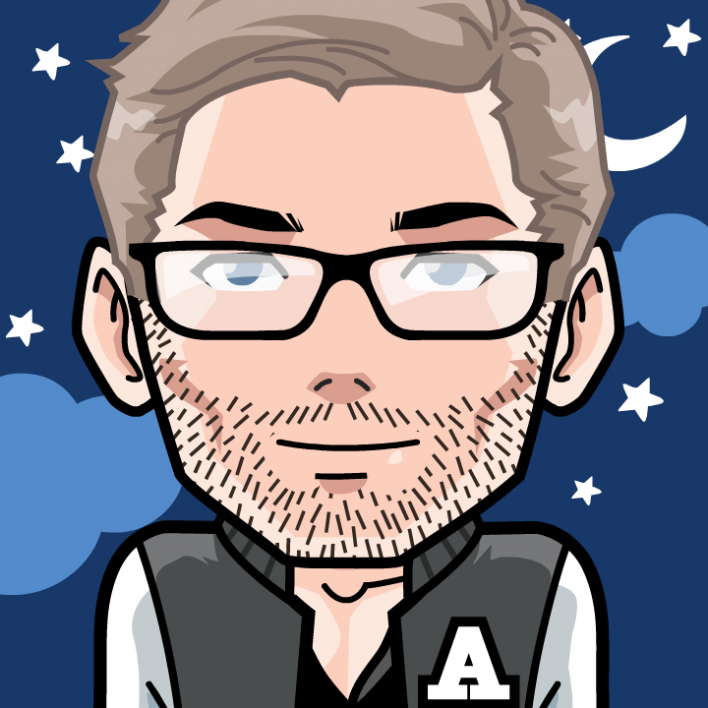 Avatar: Shows a team member in comic style