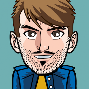 Avatar: Shows a team member in comic style