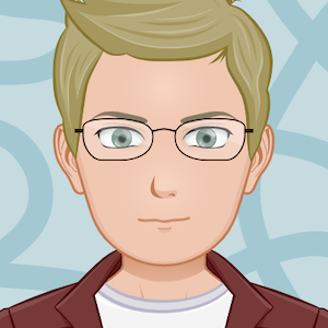 Avatar: Shows a team member in comic style